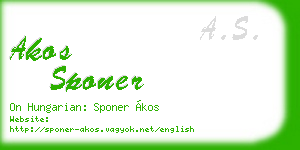 akos sponer business card