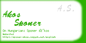 akos sponer business card